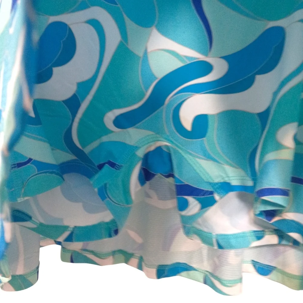 Gottex -Blue and White Patterned Skort - size Large - Picture 2 of 4